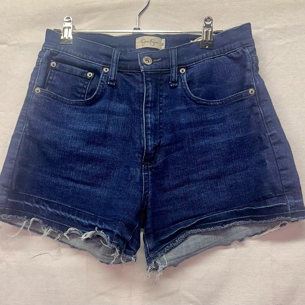 Jessica Simpson lovesick Dark Blue Jean Shorts size 26